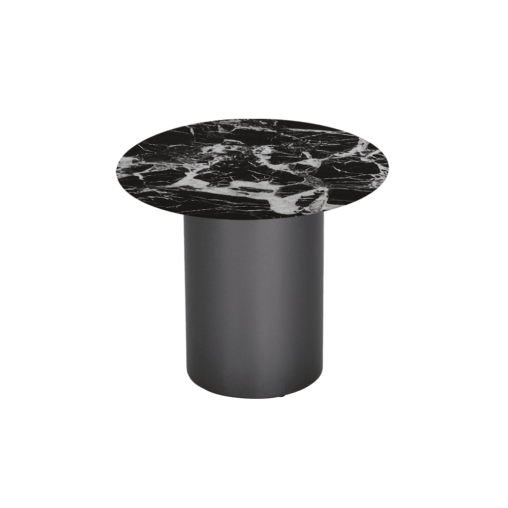 YUNA – Mix & Match Marble Side Table with Stainless Steel Leg (600mm)