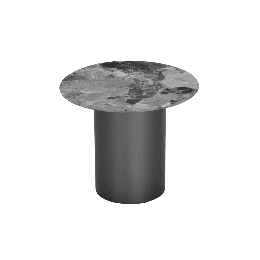 YUNA – Mix & Match Marble Side Table with Stainless Steel Leg (600mm)