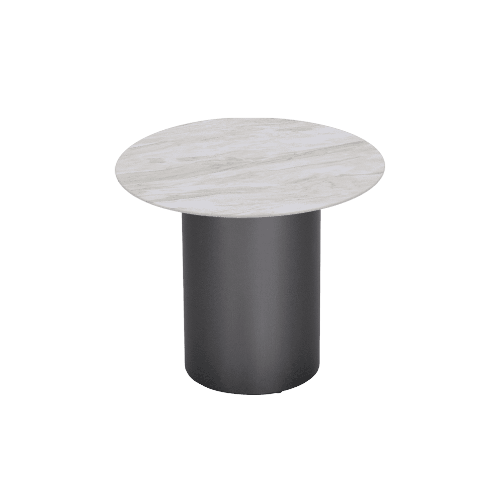 YUNA – Mix & Match Marble Side Table with Stainless Steel Leg (600mm)