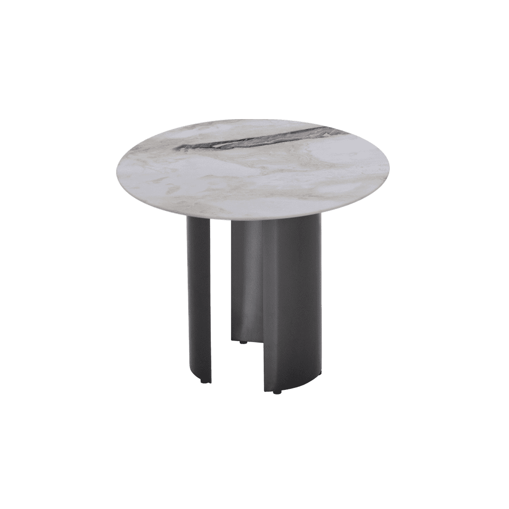 NOA Side Table - Mix & Match Marble Top with with Stainless Steel Leg(600mm)