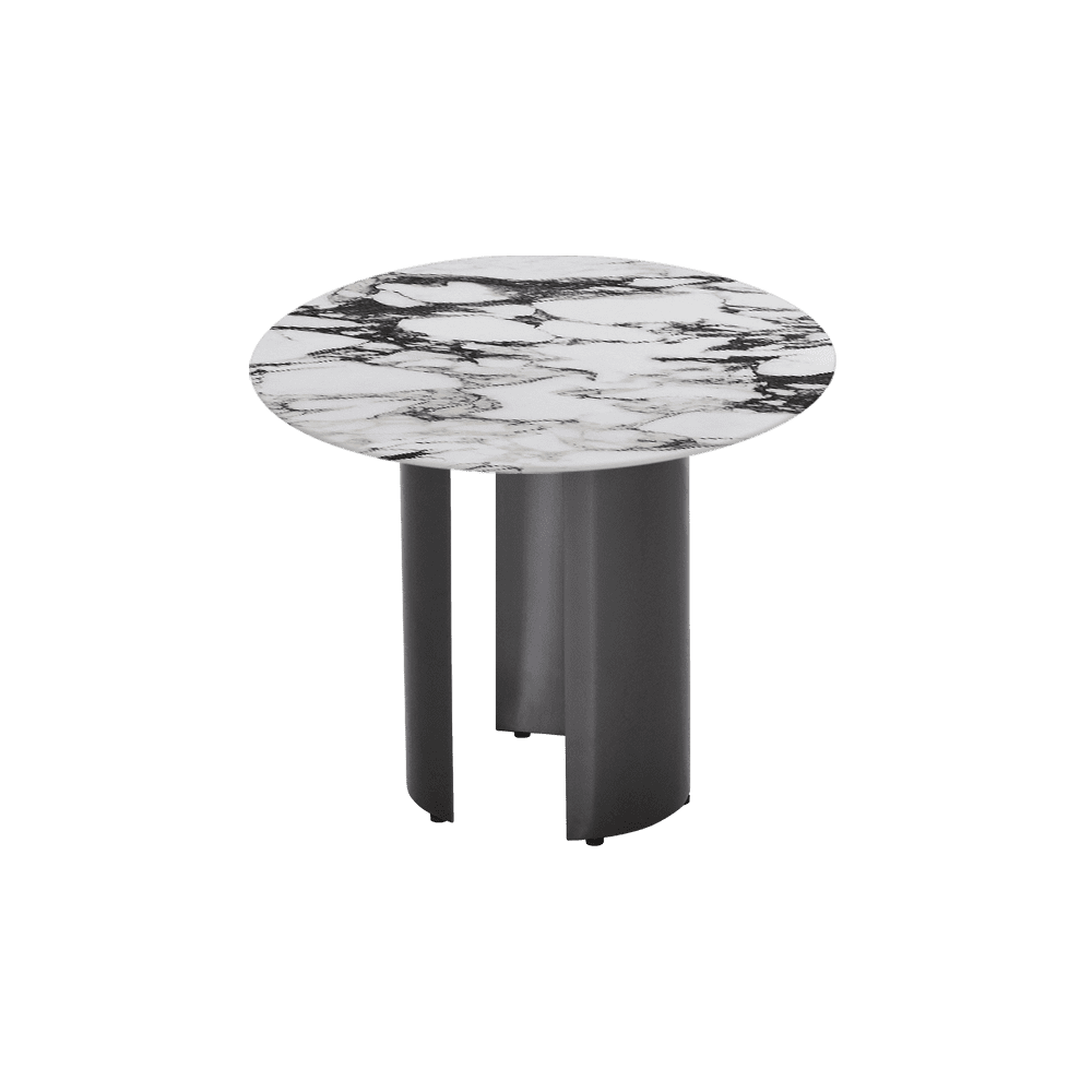 NOA Side Table - Mix & Match Marble Top with with Stainless Steel Leg(600mm)