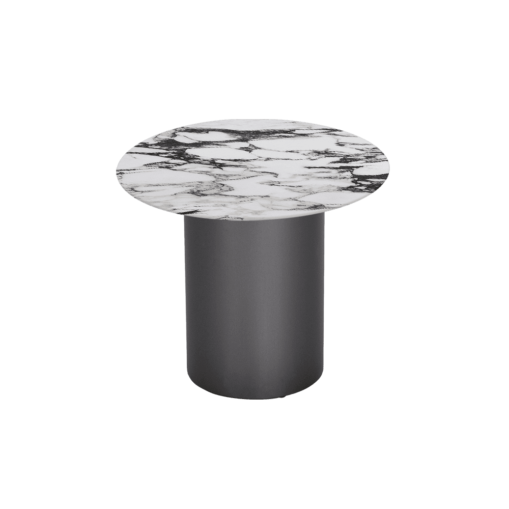 YUNA – Mix & Match Marble Side Table with Stainless Steel Leg (600mm)