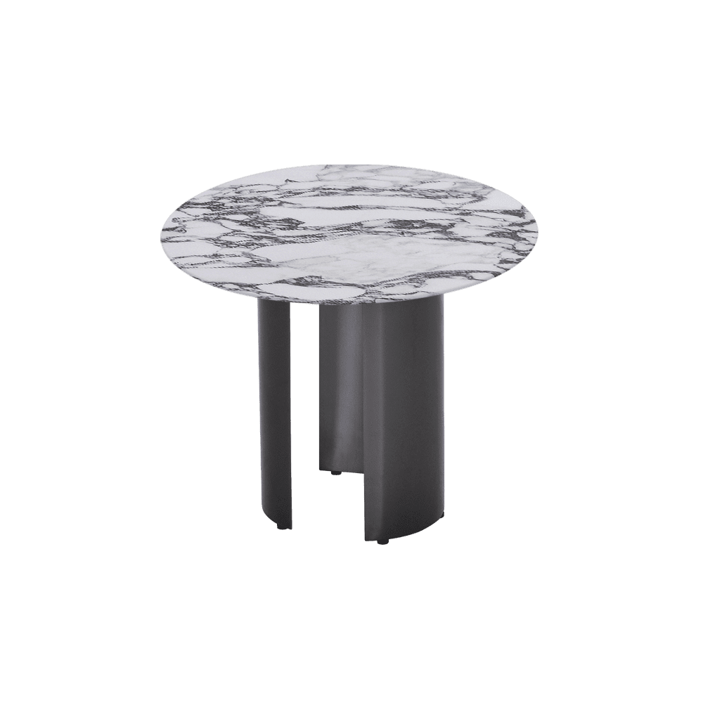 NOA Side Table - Mix & Match Marble Top with with Stainless Steel Leg(600mm)