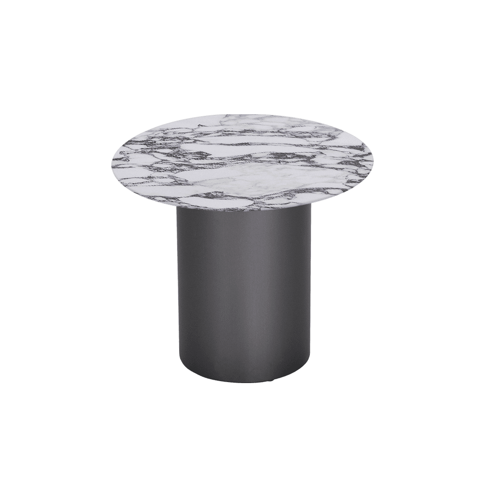 YUNA – Mix & Match Marble Side Table with Stainless Steel Leg (600mm)