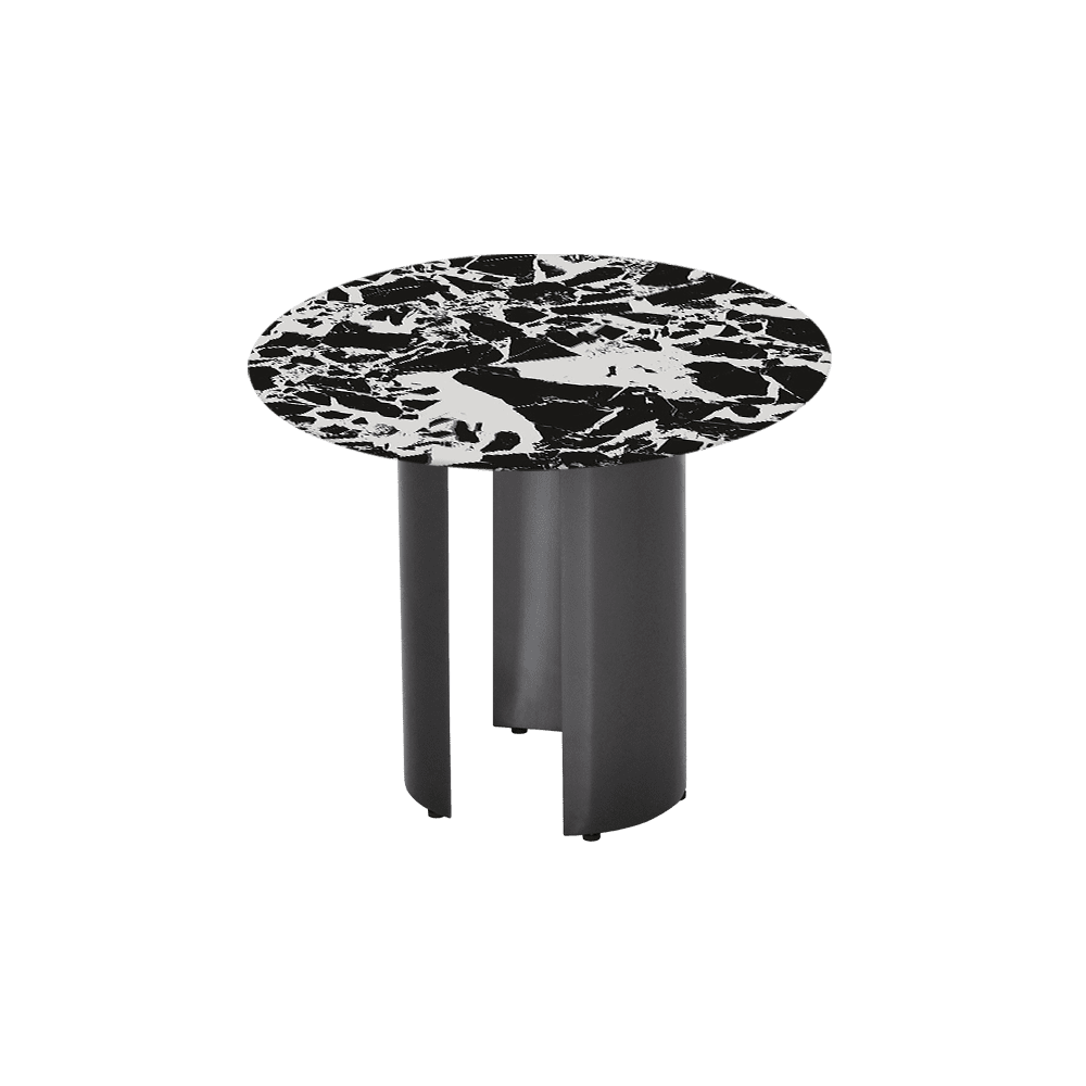 NOA Side Table - Mix & Match Marble Top with with Stainless Steel Leg(600mm)