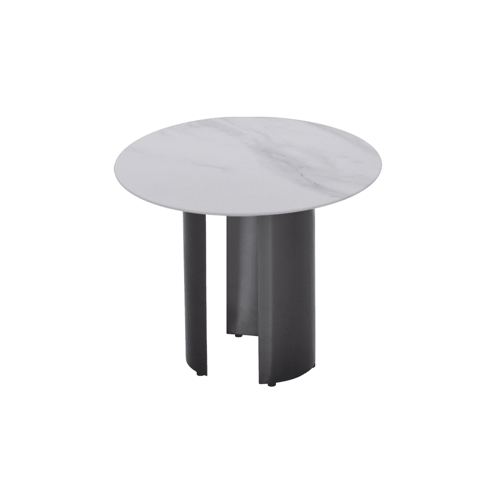 NOA Side Table - Mix & Match Marble Top with with Stainless Steel Leg(600mm)