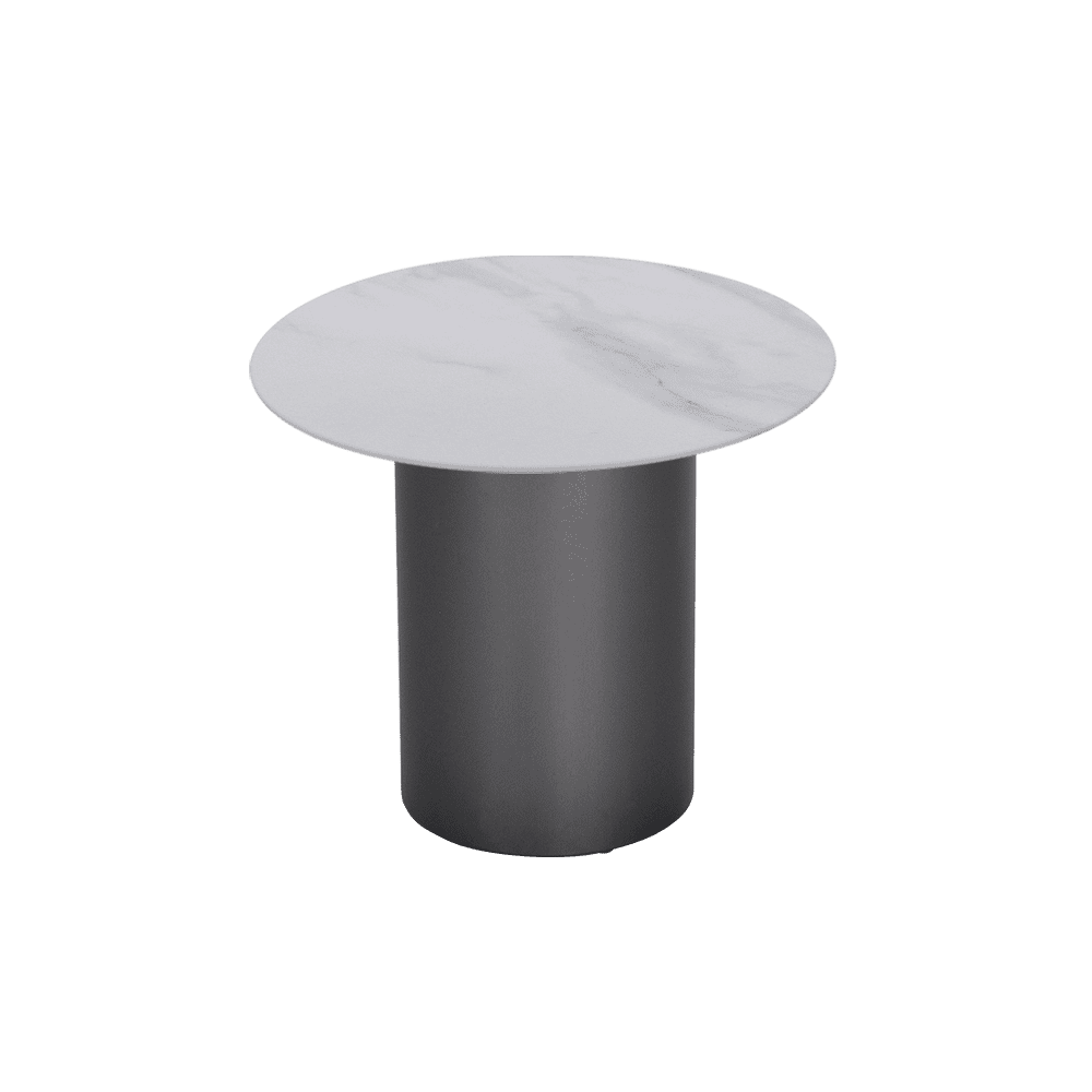 YUNA – Mix & Match Marble Side Table with Stainless Steel Leg (600mm)