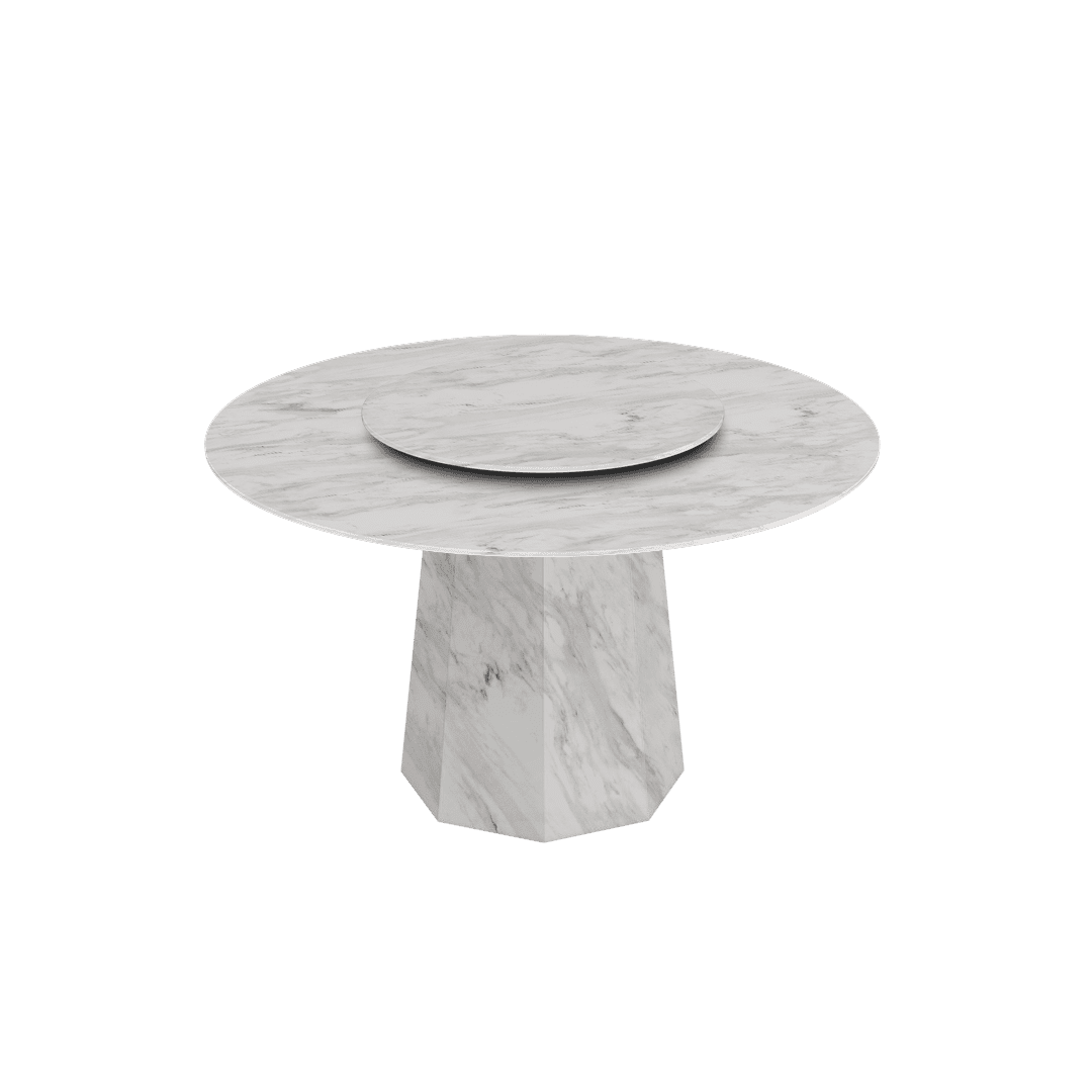 Mix & Match Round Marble Dining Table (6-seater)