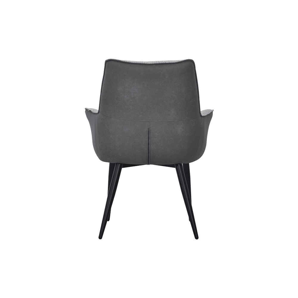 FIORA – 2-Tone Plush Dining Chair with Armrest