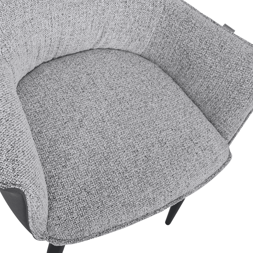 FIORA – 2-Tone Plush Dining Chair with Armrest
