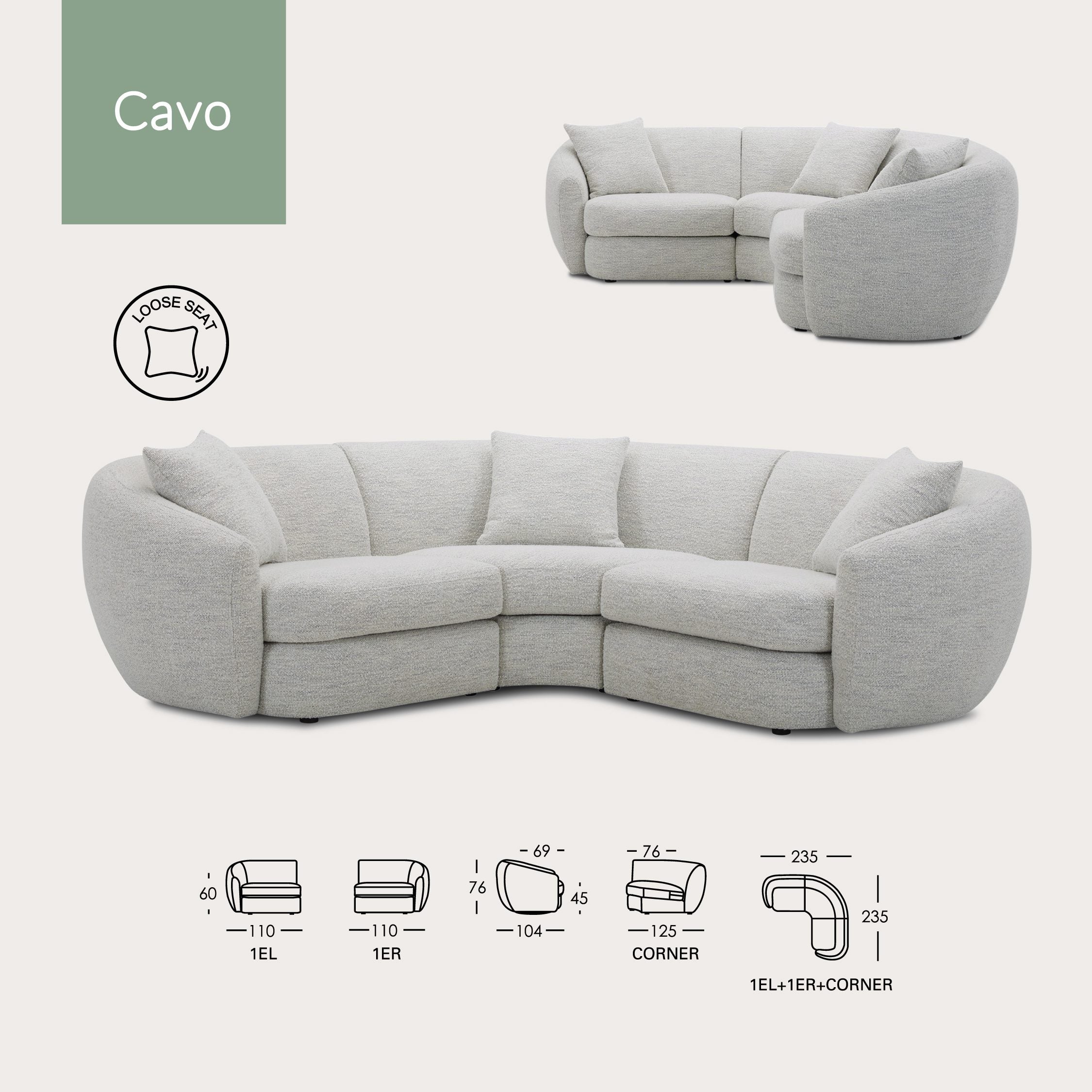 CAVO – Curved Sofa