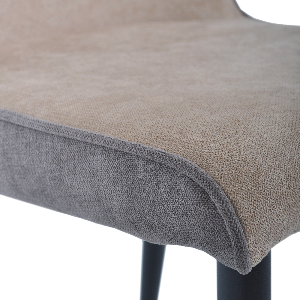 MILAS - Light Brown Dining Chair with Metal Leg