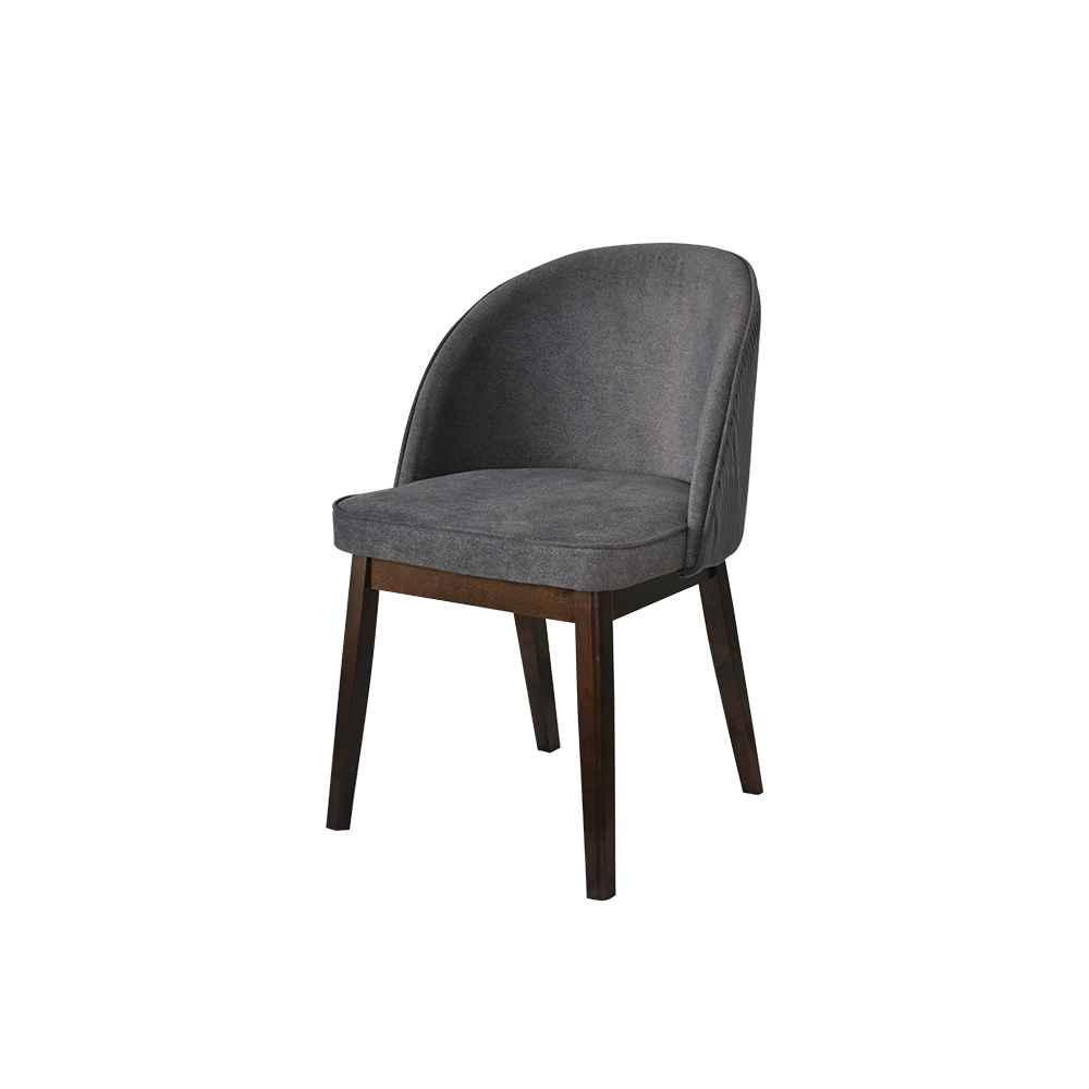 JENNA – Pleated Back Dark Grey Dining Chair