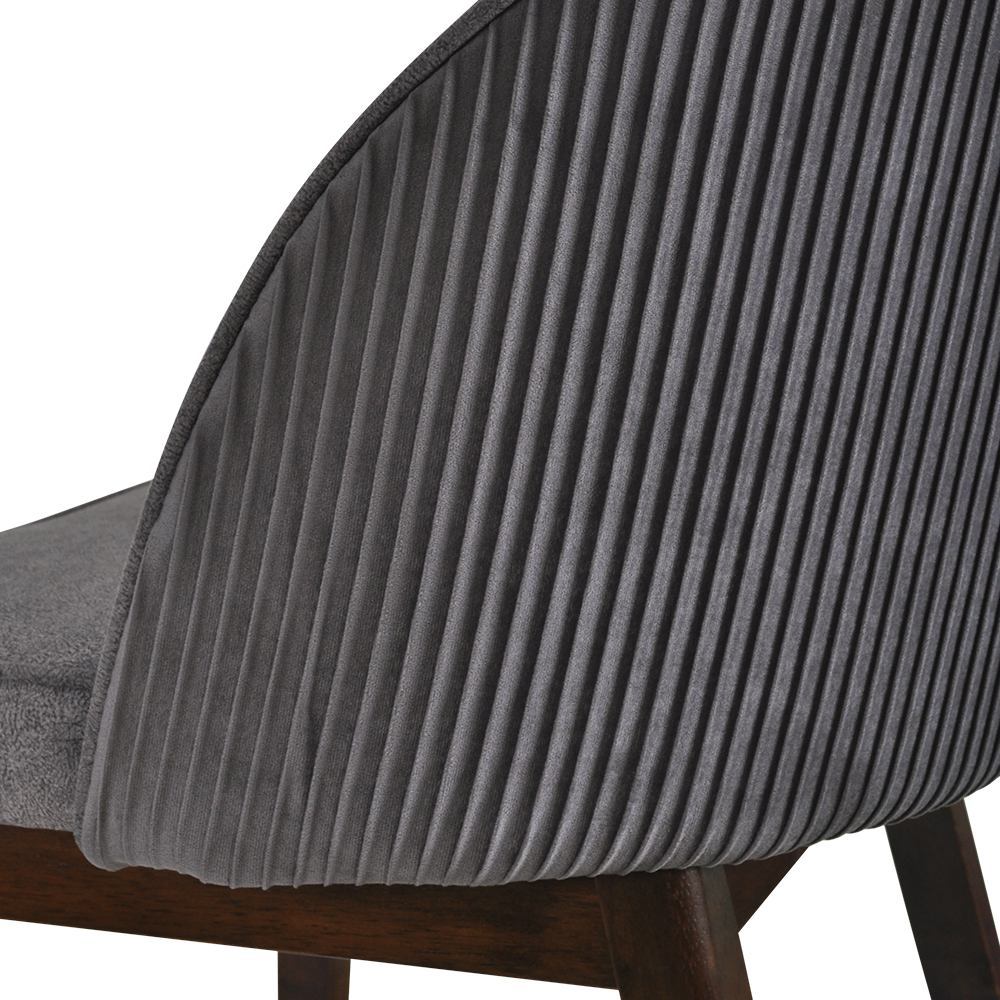 JENNA – Pleated Back Dark Grey Dining Chair
