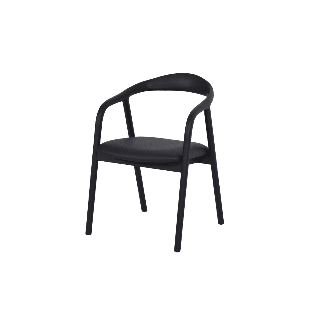 UDOKA BLACK - Solid Ash Wood Dining Chair