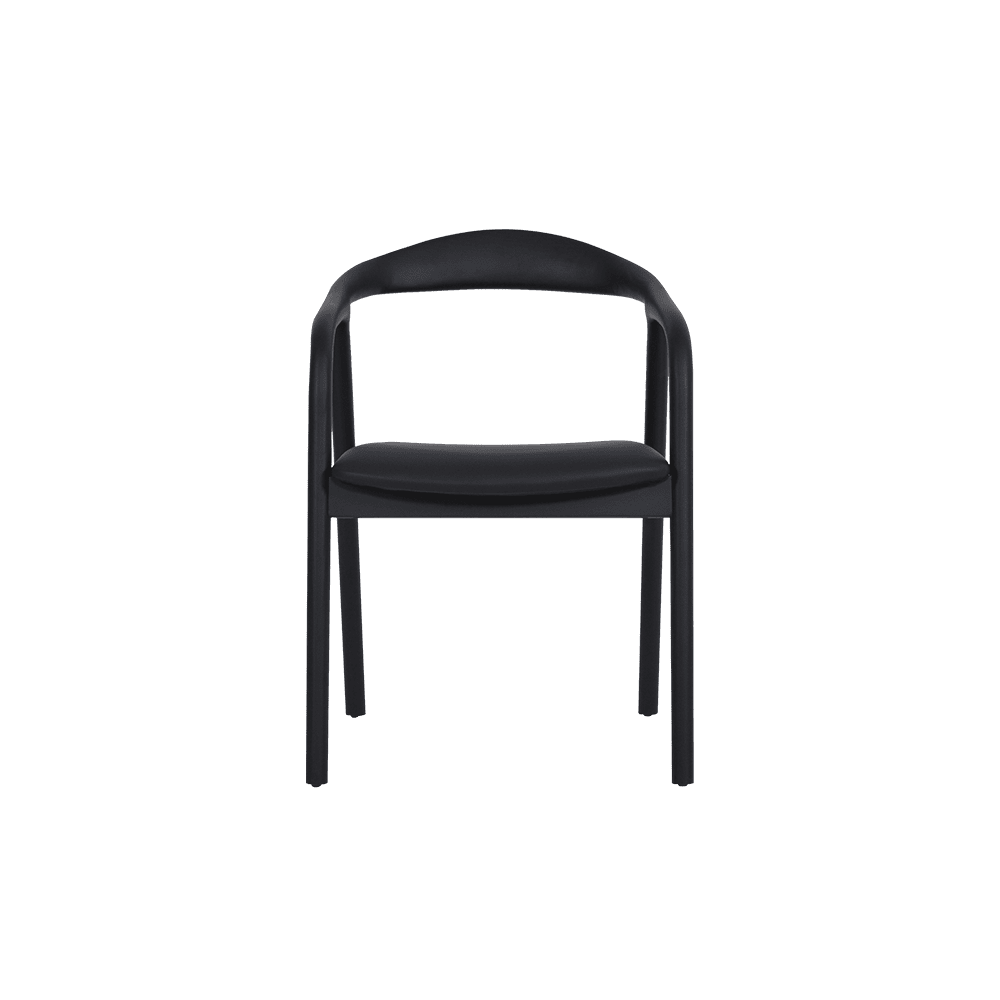 UDOKA BLACK - Solid Ash Wood Dining Chair