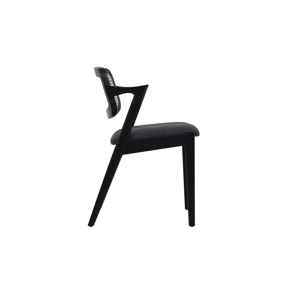 ZUMA BLACK - Solid Ash Wood Dining Chair