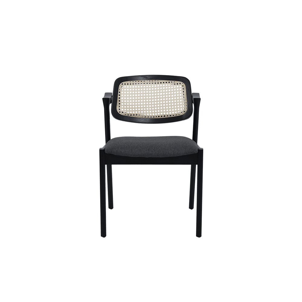 ZUMA BLACK - Solid Ash Wood Dining Chair