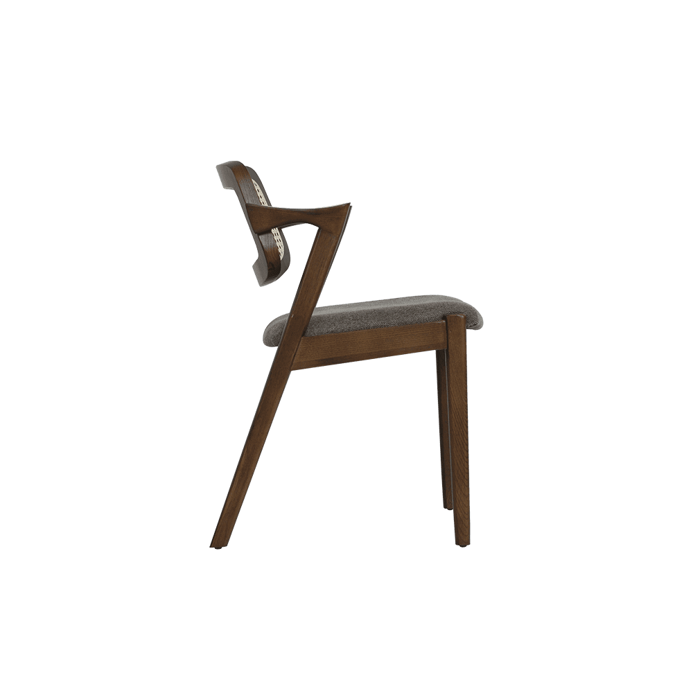 ZUMA WALNUT - Solid Ash Wood Dining Chair
