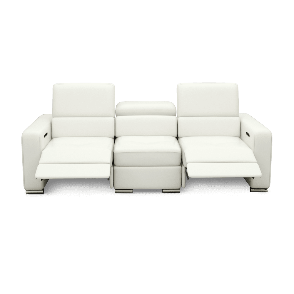 KELBY – Modular Leather Sofa with Extendable Seat & Motorised Incliner (3-Seater)