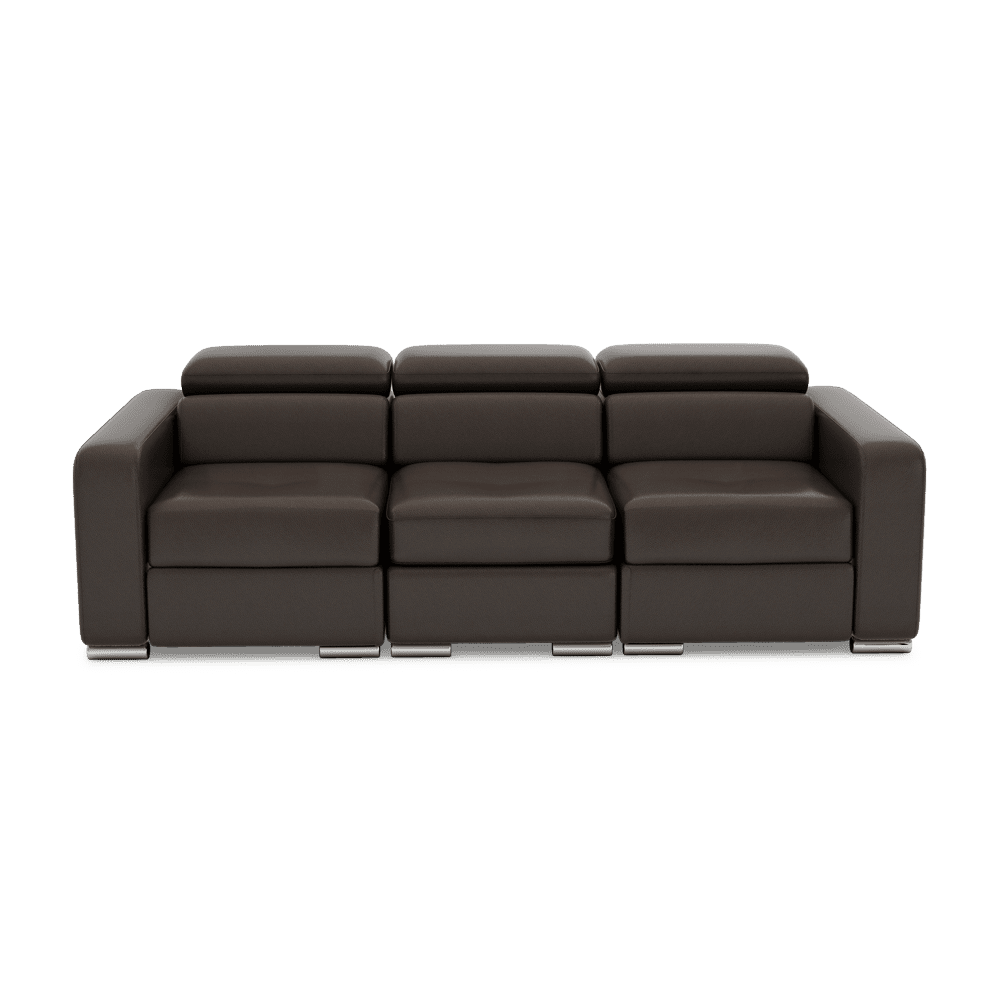 KELBY – Modular Leather Sofa with Extendable Seat & Motorised Incliner (3-Seater)