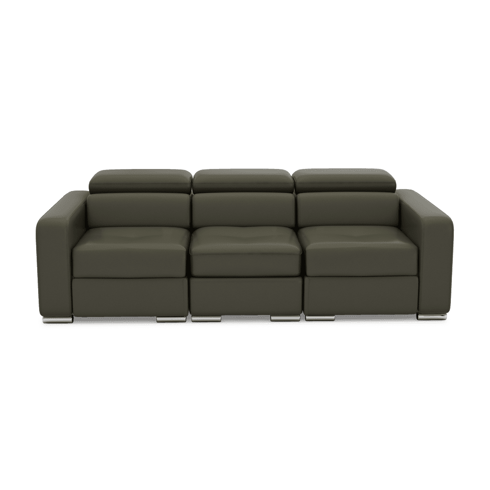 KELBY – Modular Leather Sofa with Extendable Seat & Motorised Incliner (3-Seater)
