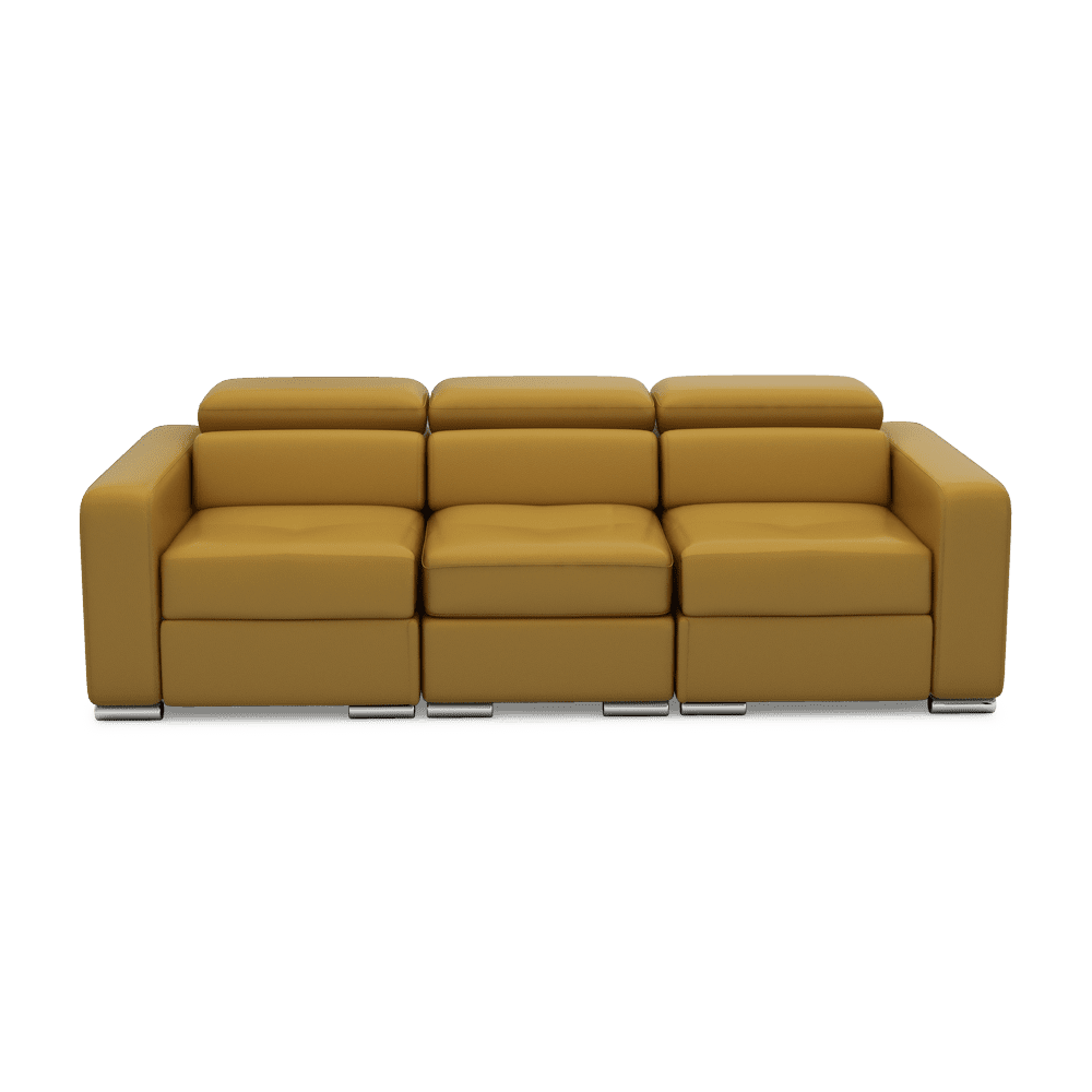 KELBY – Modular Leather Sofa with Extendable Seat & Motorised Incliner (3-Seater)