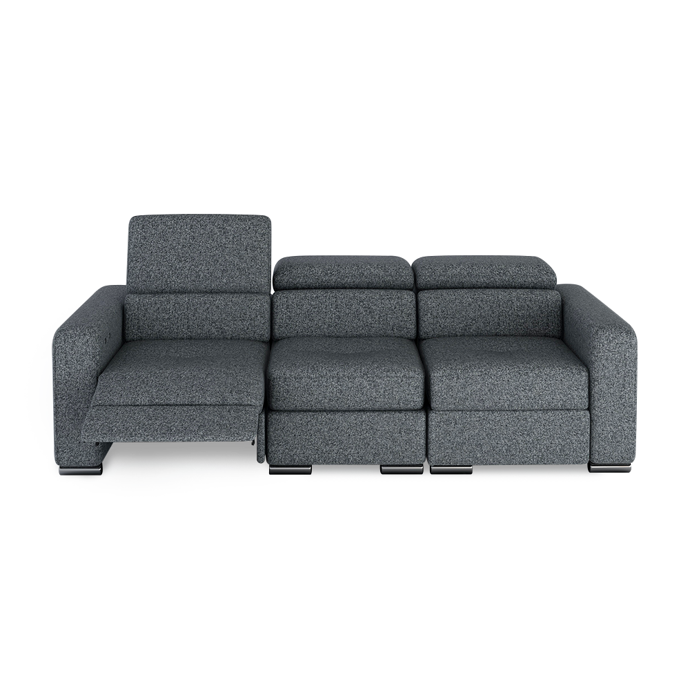 KELBY – Modular Leather Sofa with Extendable Seat & Motorised Incliner (3-Seater)