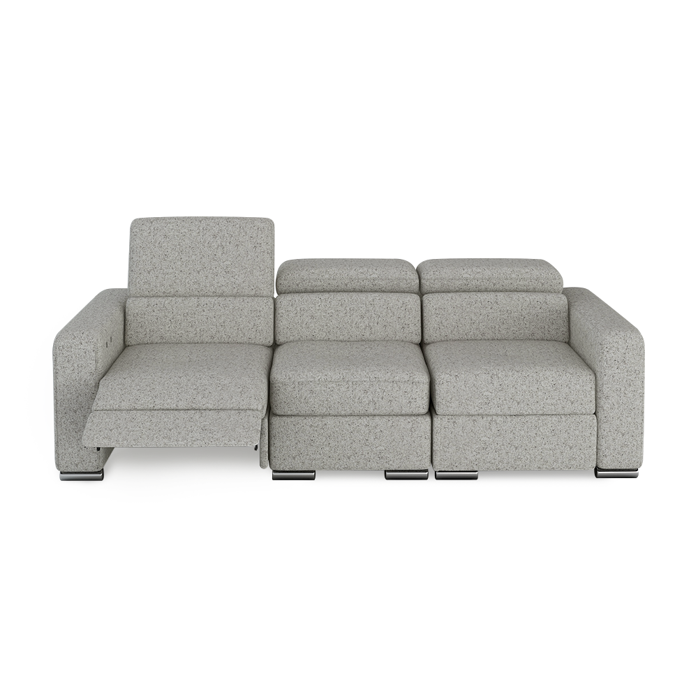 KELBY – Modular Leather Sofa with Extendable Seat & Motorised Incliner (3-Seater)