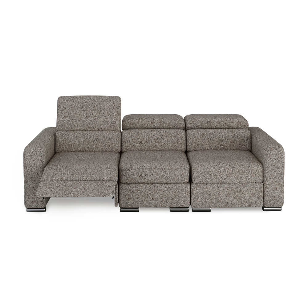 KELBY – Modular Leather Sofa with Extendable Seat & Motorised Incliner (3-Seater)
