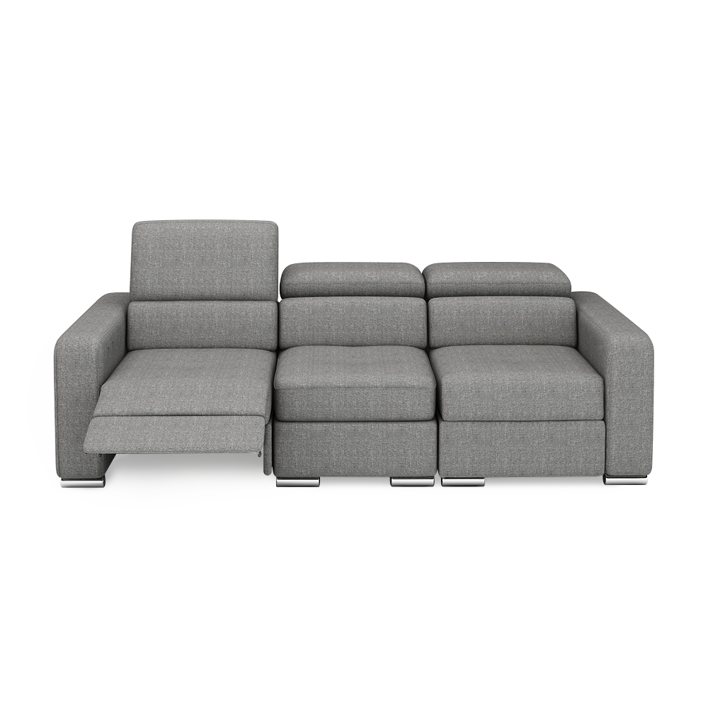 KELBY – Modular Leather Sofa with Extendable Seat & Motorised Incliner (3-Seater)