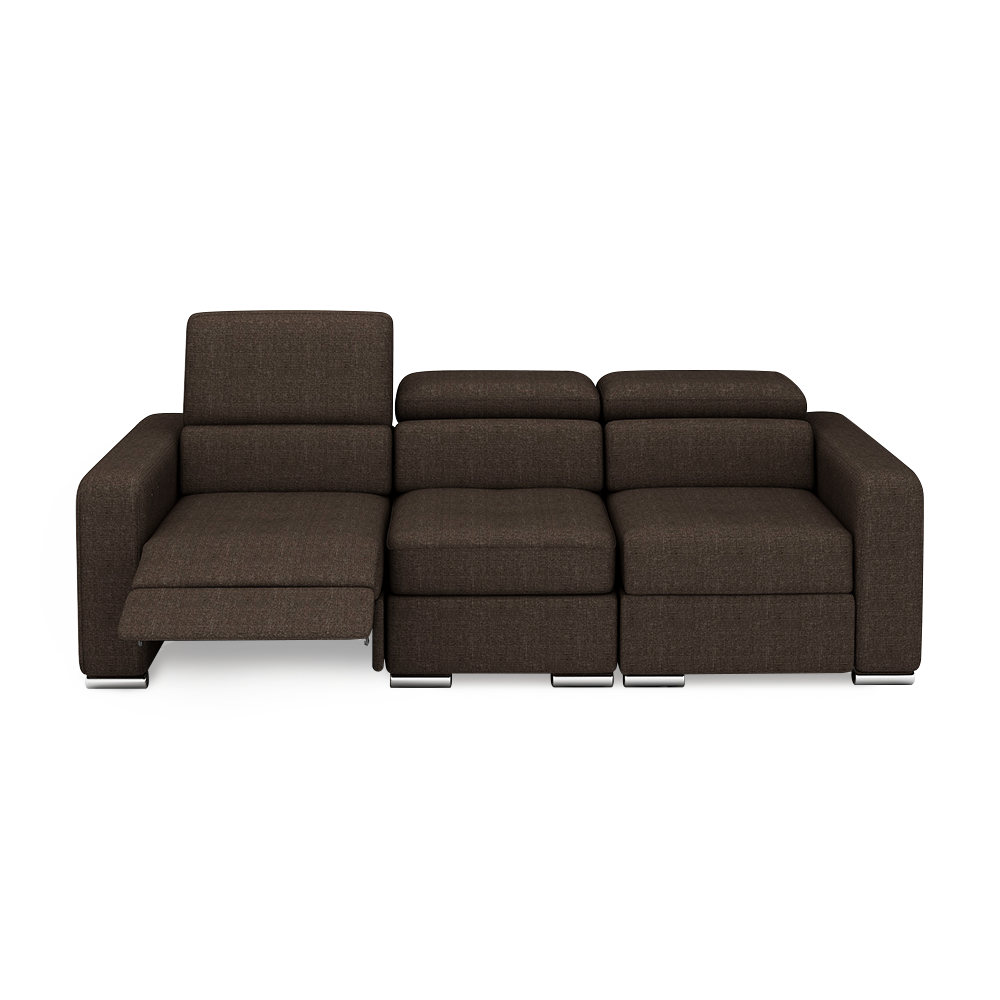 KELBY – Modular Leather Sofa with Extendable Seat & Motorised Incliner (3-Seater)