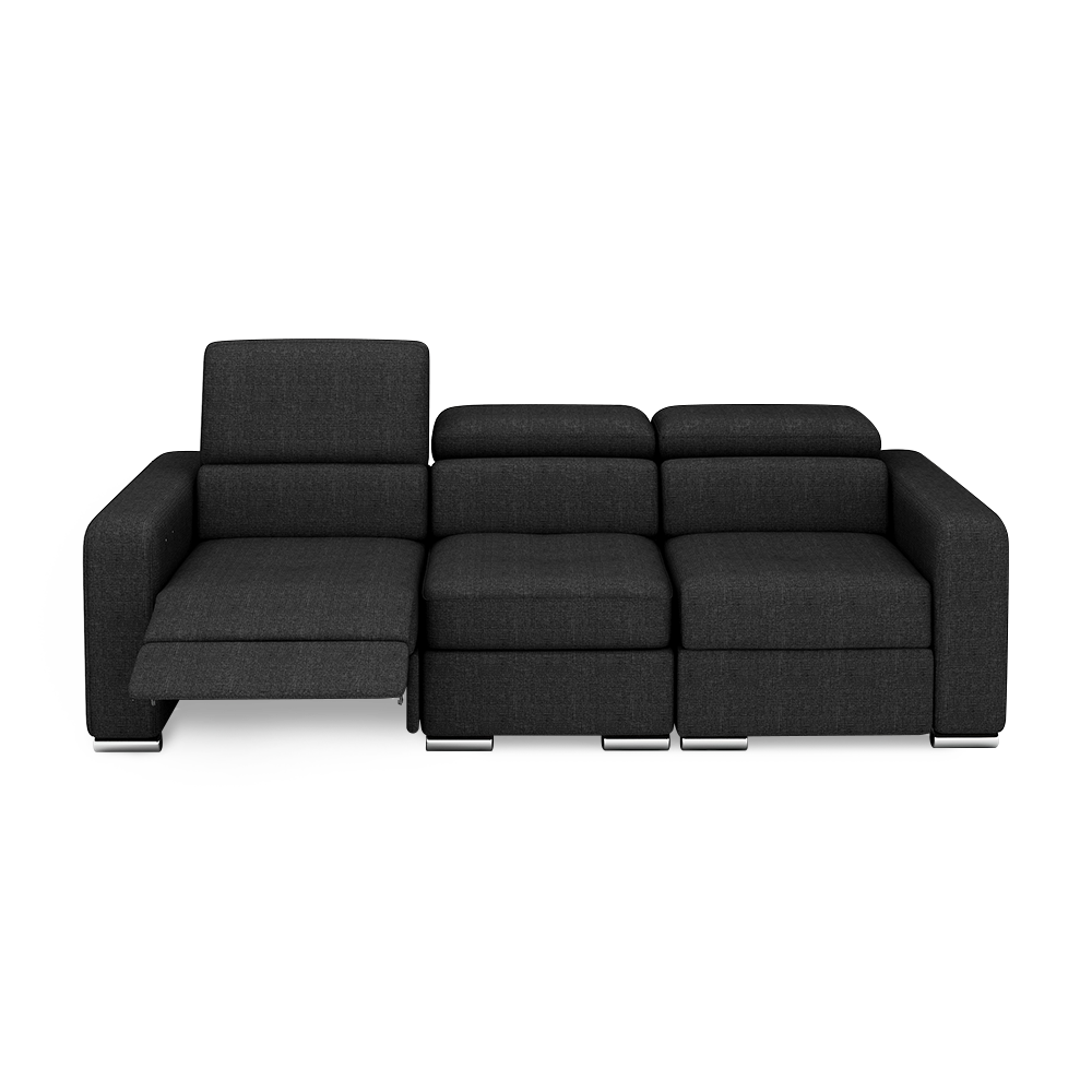 KELBY – Modular Leather Sofa with Extendable Seat & Motorised Incliner (3-Seater)