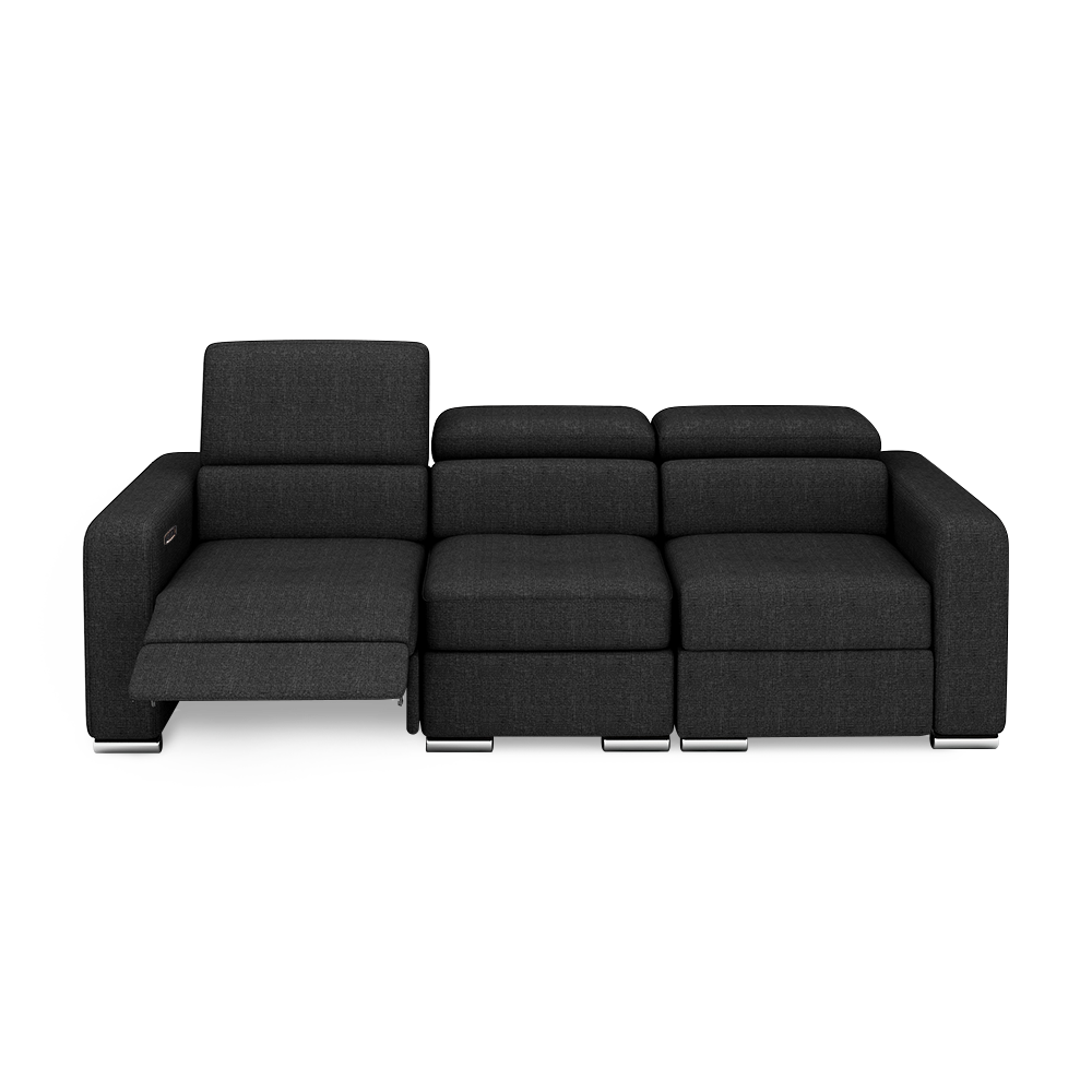 KELBY – Modular Leather Sofa with Extendable Seat & Motorised Incliner (3-Seater)