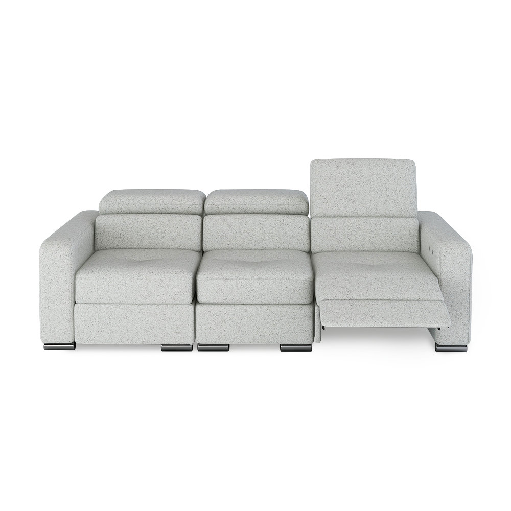 KELBY – Modular Leather Sofa with Extendable Seat & Motorised Incliner (3-Seater)