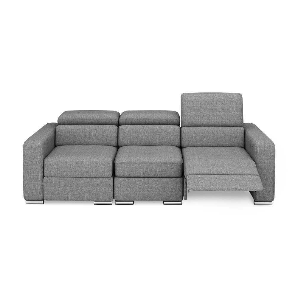 KELBY – Modular Leather Sofa with Extendable Seat & Motorised Incliner (3-Seater)
