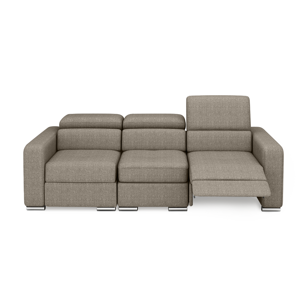 KELBY – Modular Leather Sofa with Extendable Seat & Motorised Incliner (3-Seater)