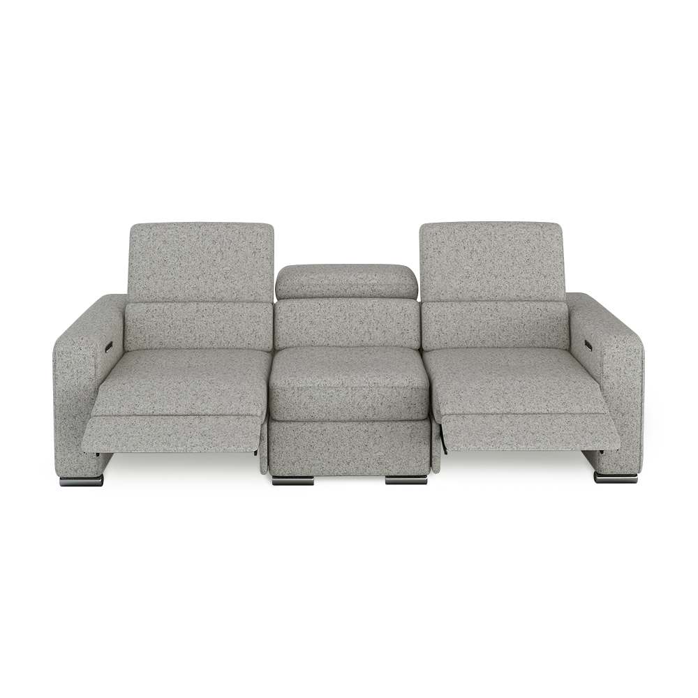 KELBY – Modular Leather Sofa with Extendable Seat & Motorised Incliner (3-Seater)
