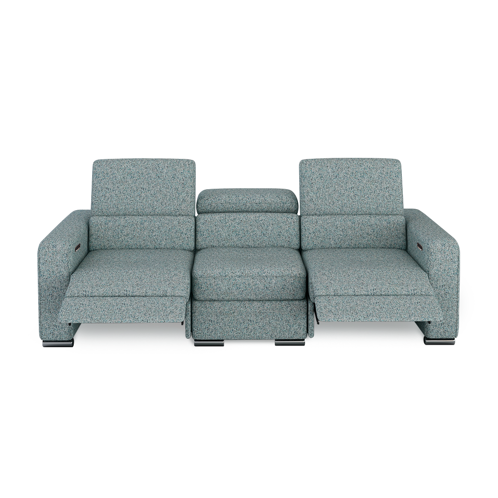 KELBY – Modular Leather Sofa with Extendable Seat & Motorised Incliner (3-Seater)