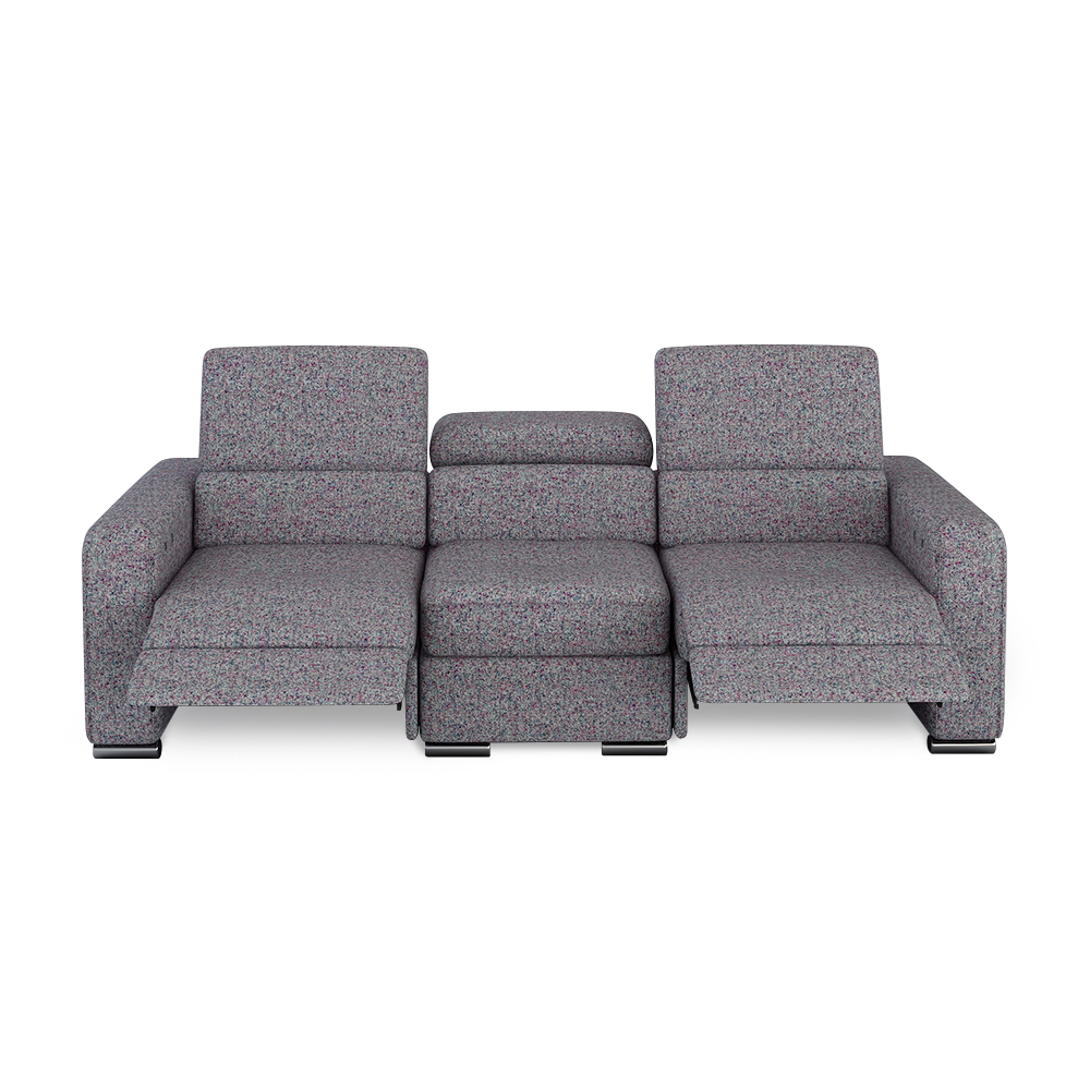 KELBY – Modular Leather Sofa with Extendable Seat & Motorised Incliner (3-Seater)