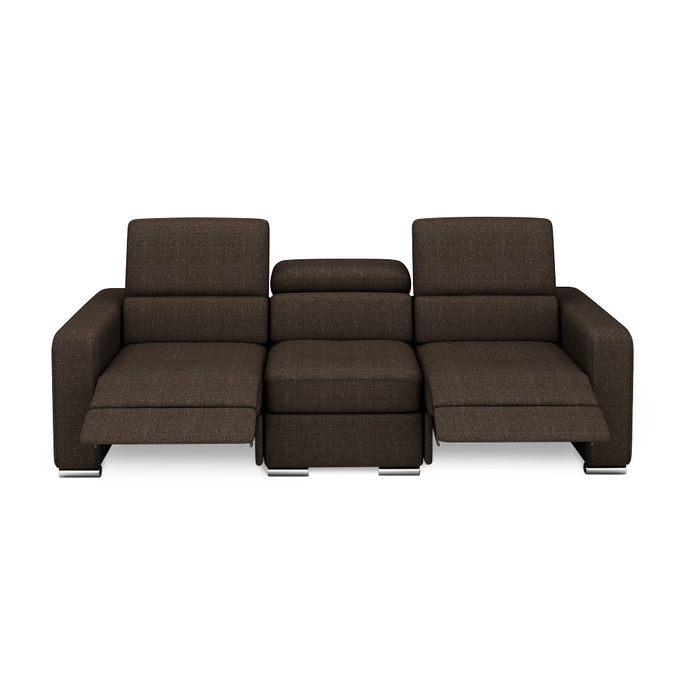 KELBY – Modular Leather Sofa with Extendable Seat & Motorised Incliner (3-Seater)