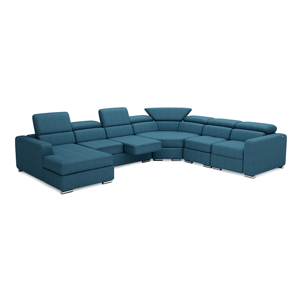 KELBY – Modular Leather Sofa with Extendable Seat & Motorised Incliner (Corner)