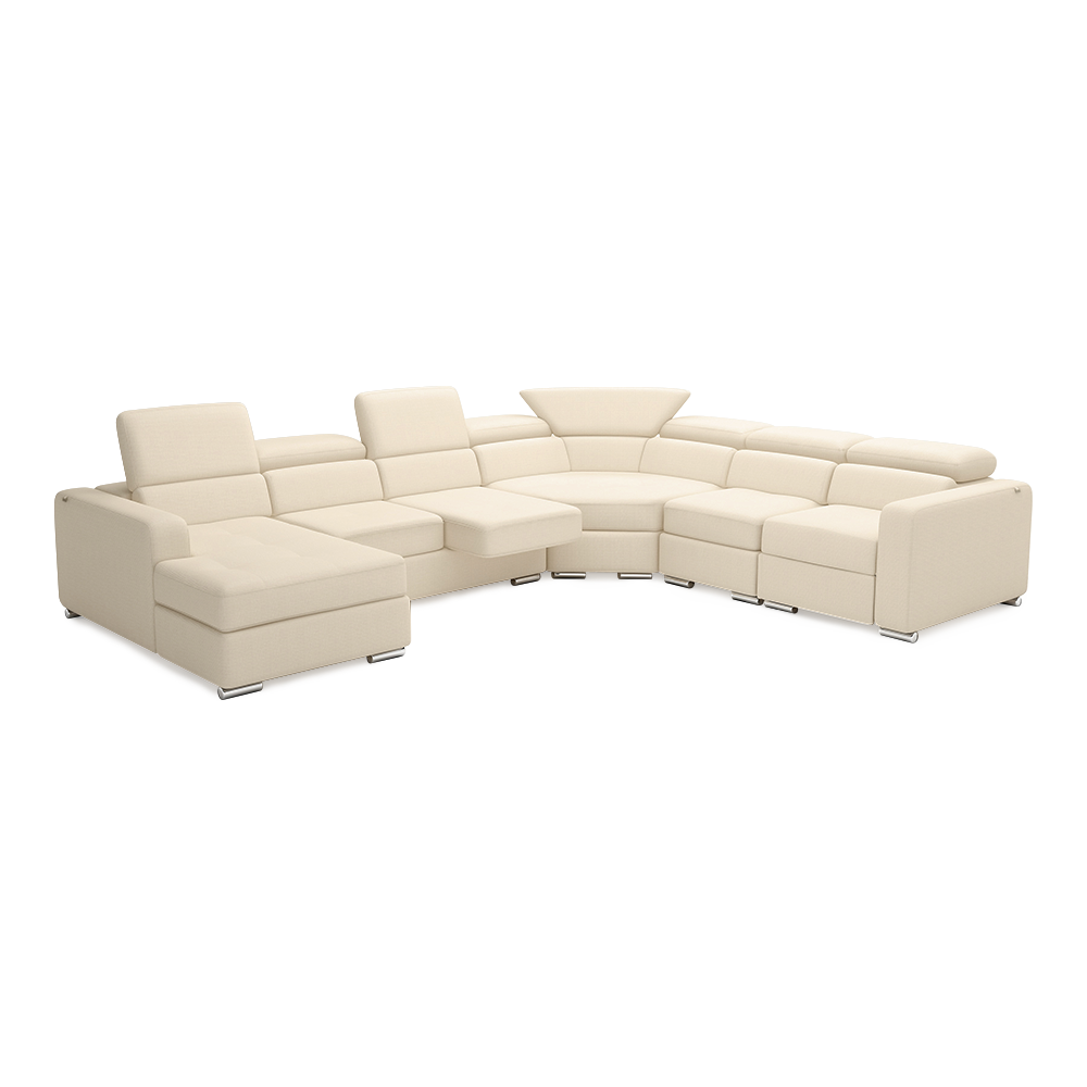 KELBY – Modular Leather Sofa with Extendable Seat & Motorised Incliner (Corner)