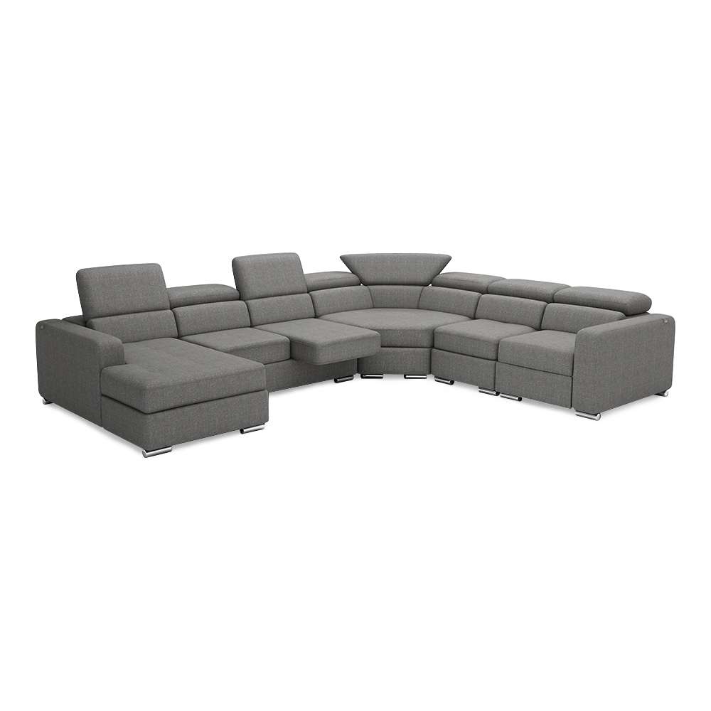 KELBY – Modular Leather Sofa with Extendable Seat & Motorised Incliner (Corner)