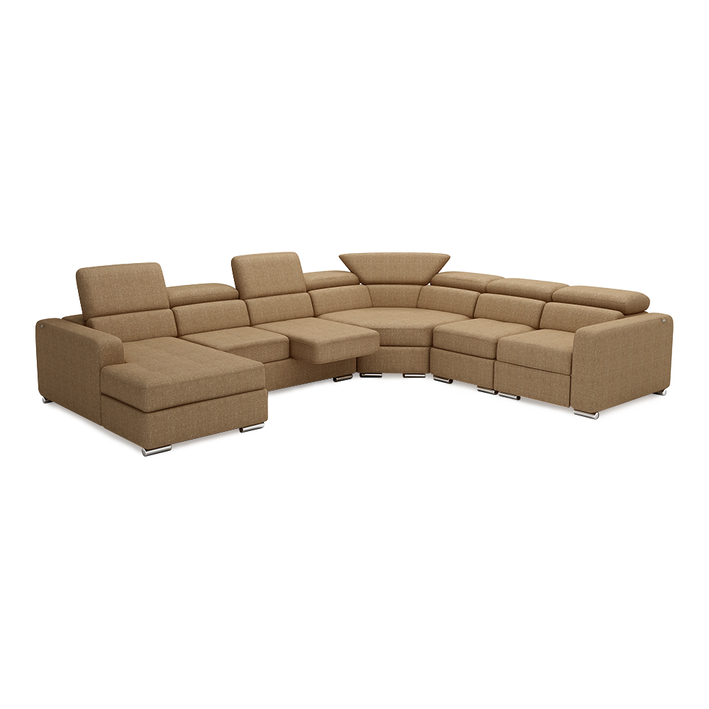KELBY – Modular Leather Sofa with Extendable Seat & Motorised Incliner (Corner)