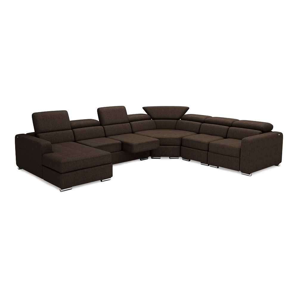 KELBY – Modular Leather Sofa with Extendable Seat & Motorised Incliner (Corner)