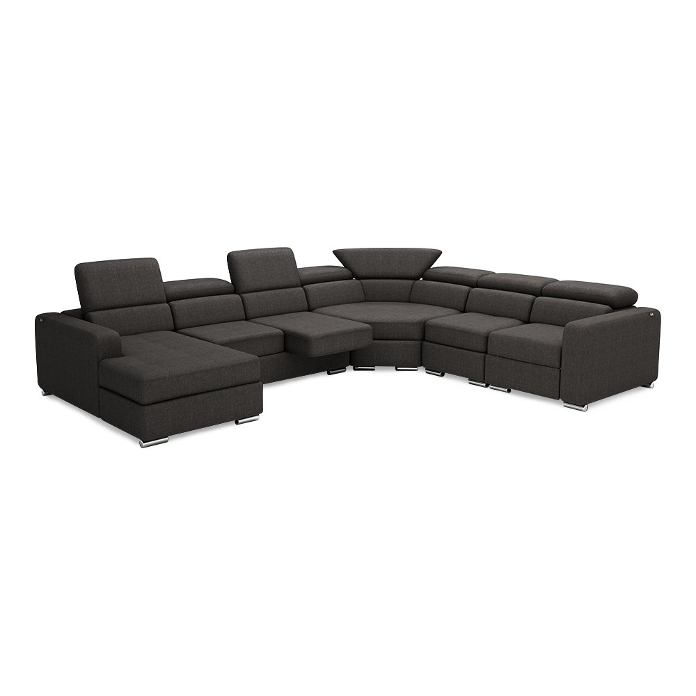 KELBY – Modular Leather Sofa with Extendable Seat & Motorised Incliner (Corner)