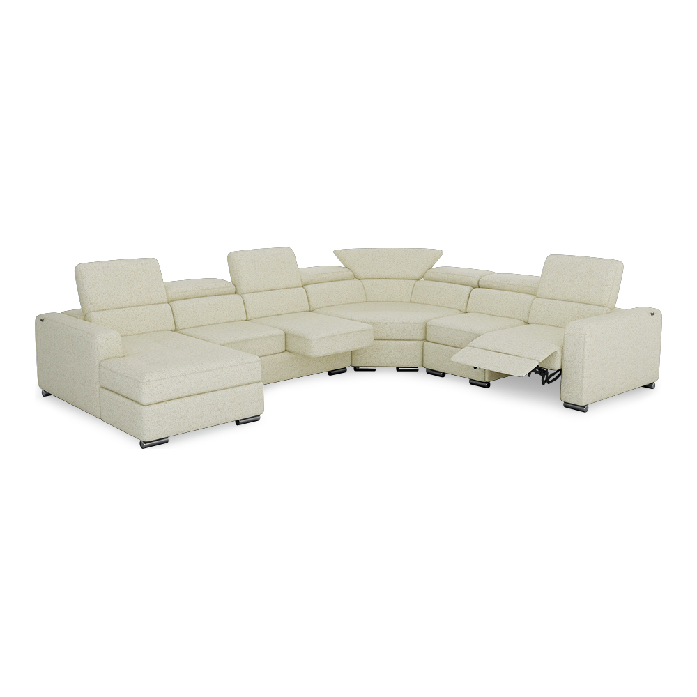KELBY – Modular Leather Sofa with Extendable Seat & Motorised Incliner (Corner)