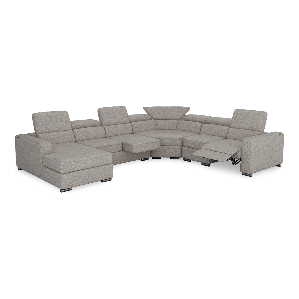 KELBY – Modular Leather Sofa with Extendable Seat & Motorised Incliner (Corner)