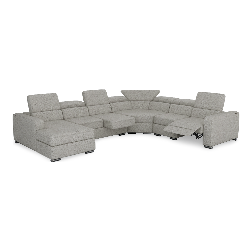 KELBY – Modular Leather Sofa with Extendable Seat & Motorised Incliner (Corner)